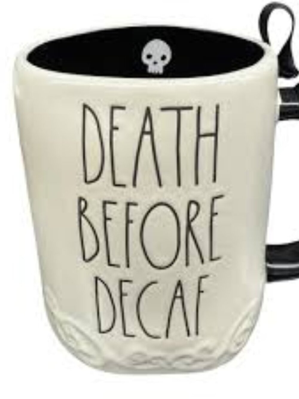 NWT Rae Dunn DEATH BEFORE DECAF Mug